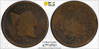 1795 1/2C Plain Edge, Punctuated Date N1BN