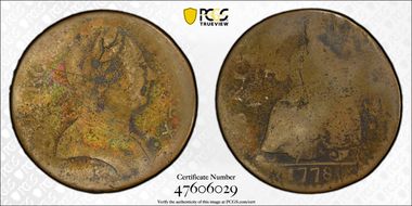 '1778' 1/2P Machin's Mills AG3BN