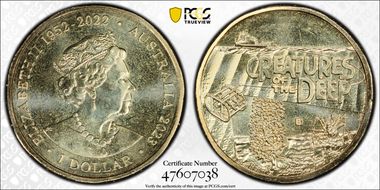 2023-B $1 Creatures of the Deep  Brisbane Privy Mark MS68