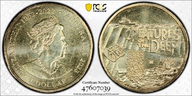 2023-M $1 Creatures of the Deep  Melbourne Privy Mark MS68