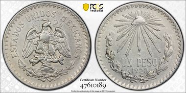 1920/10-M Peso KM-455 AU50