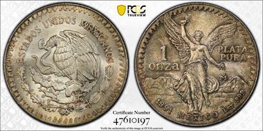 1991-Mo Onza Libertad Ag T1 - PLATA PURA MS67