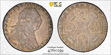 1787 6D S-3749 Hearts AU50