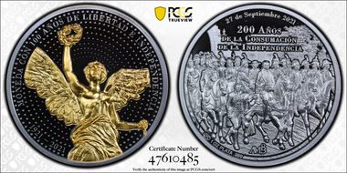 2021 Medal Independence Ag Partial Gilt SP70