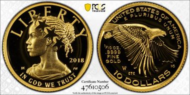 2018-W $10 American Liberty High Relief PR70DCAM