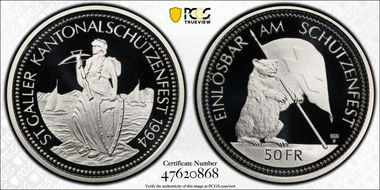 1994 HF 50 Fr St. Gallen Haberling-47a PR70DCAM