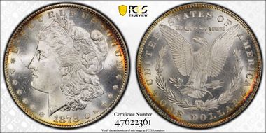 1878 7TF $1 Reverse of 1878 MS66