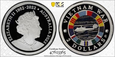 2023-C $2 Vietnam War Colorized  Ag PR70DCAM