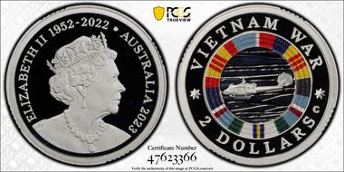2023-C $2 Vietnam War Colorized  Ag PR69DCAM