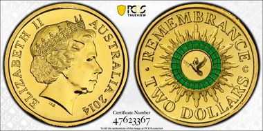 2014-C $2 Remembrance Colorized MS69