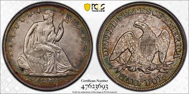 1855-O 50C Arrows XF45