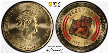 2023 $1 Vegemite Centenary Colorized MS69
