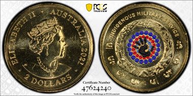 2021-C $2 Indigenous Military Service Colorized MS67