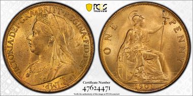 1901 1D S-3961 MS64RD