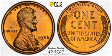 1936 1C Brilliant PR61RD