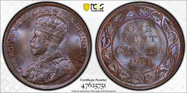 1920 1C Large Cent MS65BN
