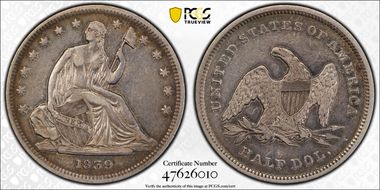1839 50C WB-4, No Drapery VF30