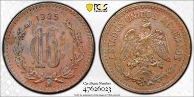 1935-Mo 10C Bronze KM-430 N1BN
