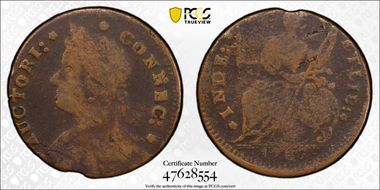 1787 CT 1/2P Draped Bust Left VG10BN