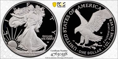 2023-W  $1 Silver Eagle Congratulations Set PR70DCAM