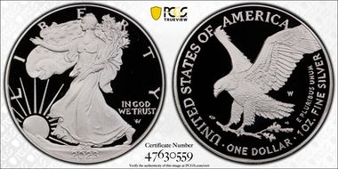 2023-W $1 Silver Eagle PR70DCAM
