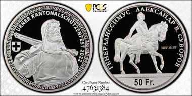 2022 50 Fr Uri Shooting Festival Ag PR70DCAM