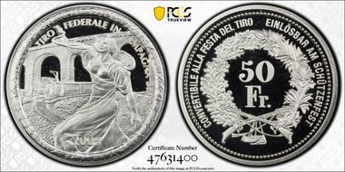 2005 50 Fr Brusio Haberling-72a RE w/o Fineness PR68DCAM