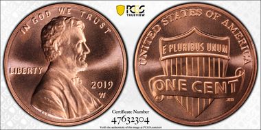 2019-W 1C Shield MS69RD