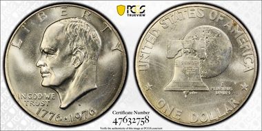 1976-S $1 Silver MS66