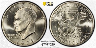 1972-S $1 Silver MS67
