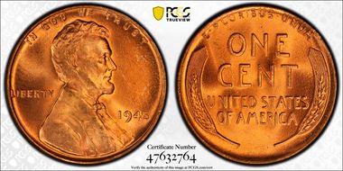 1945 1C MS65RD