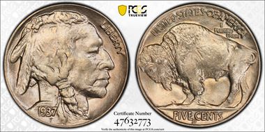 1937-D 5C MS65