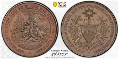 1895 Medal Nidwalden R-1027e Bronzed AE SP64