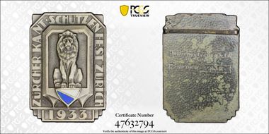 1933 Medal Zurich R-1859Aa Ag SP1