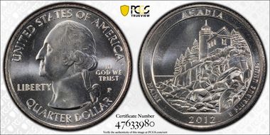 2012-P 25C Acadia NP MS66+