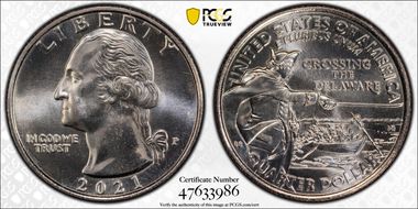 2021-P 25C Crossing the Delaware MS67