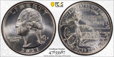 2021-P 25C Crossing the Delaware MS67