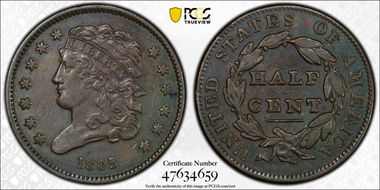 1835 1/2C XF40BN