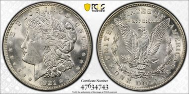 1921-D $1 MS64