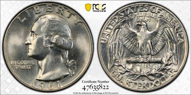 1961-D/D 25C RPM FS-501 MS64