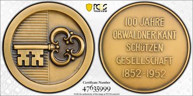 1952 Medal R-1051a Obwalden AE SP65