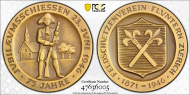 1946 Medal R-1887 Zurich AE Matte SP66