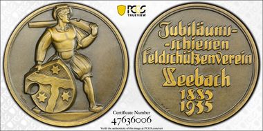 1935 Medal R-1863 Zurich AE Matte SP65