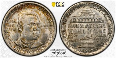 1946 50C Booker T. Washington MS63