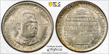 1946-S 50C Booker T. Washington MS65