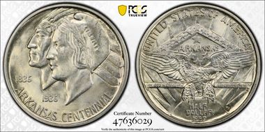 1937-D 50C Arkansas MS64