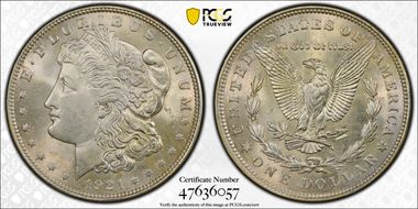 1921 $1 Morgan MS64