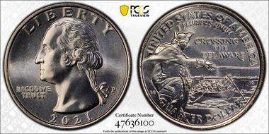 2021-P 25C Crossing the Delaware MS67