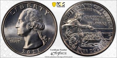 2021-P 25C Crossing the Delaware MS67