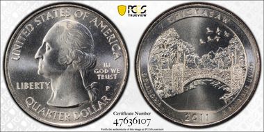 2011-P 25C Chickasaw NP MS67+